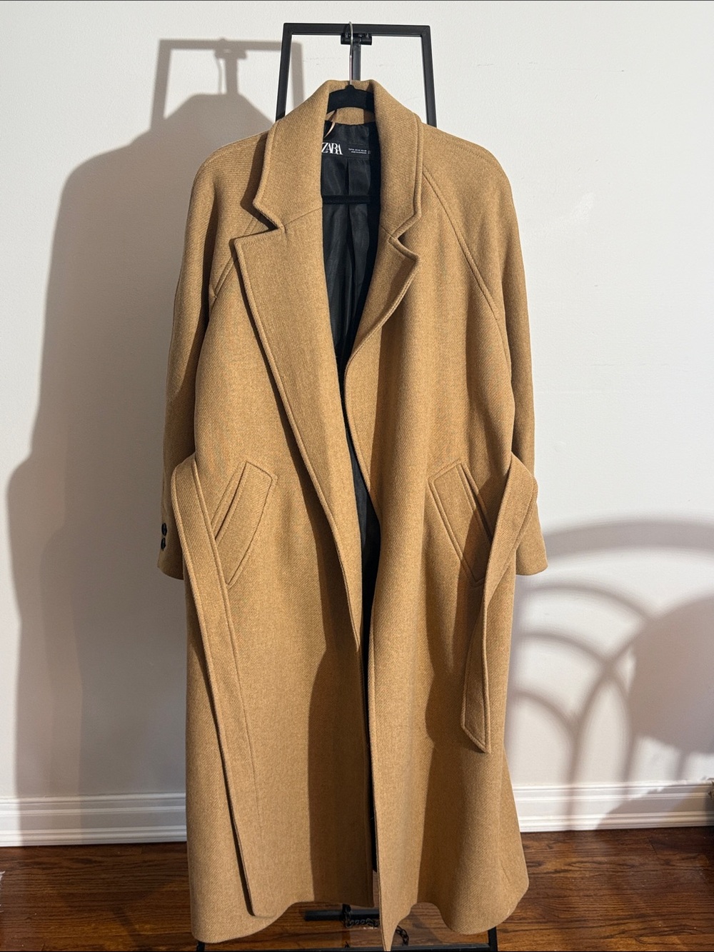 Zara Tan Camel Wool Coat
